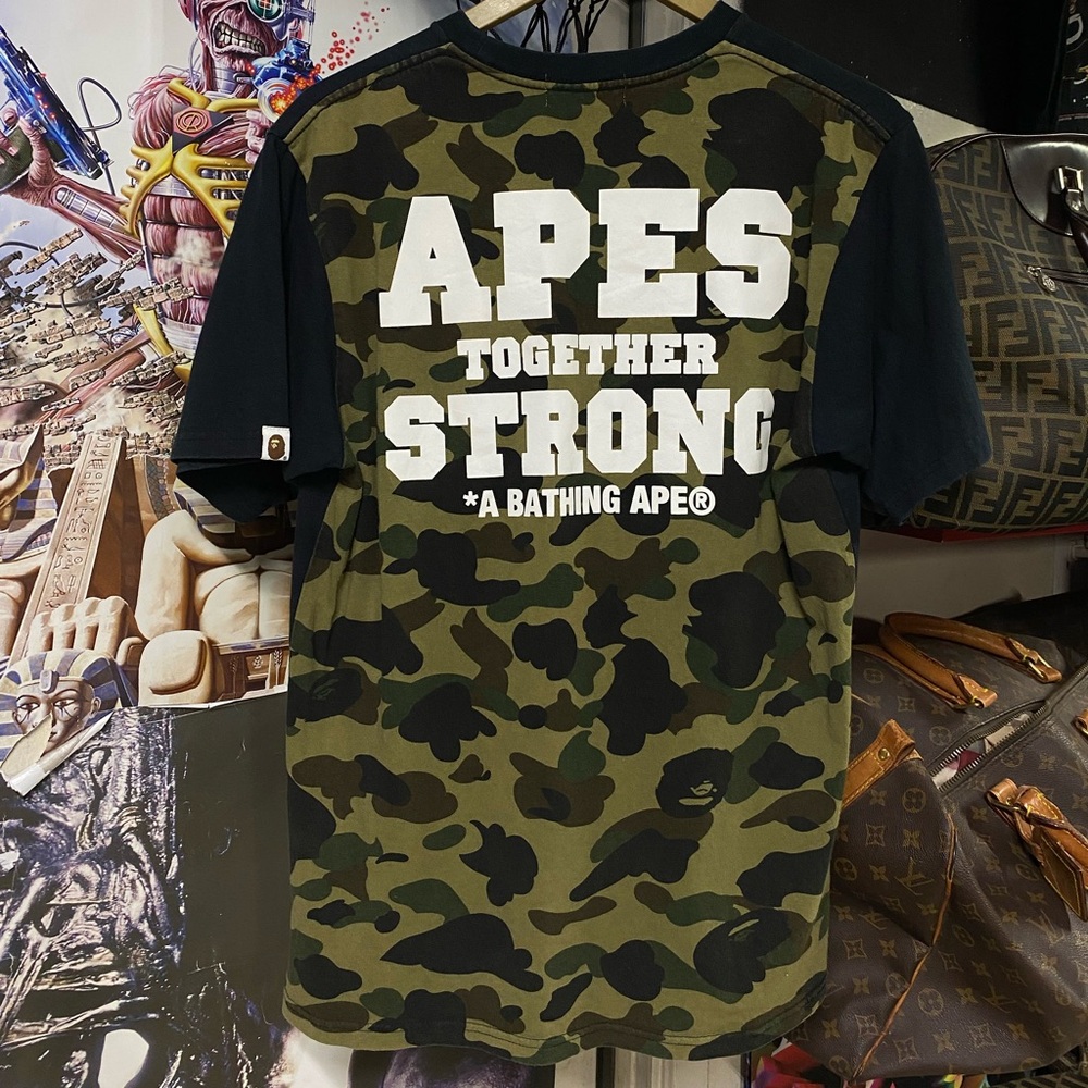 A Bathing Ape Green Camo Bape T-Shirt Size Fits Medium
